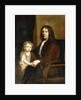 Portrait of Thomas Rowe and His Son, Seated Three-Quarter Length, the Former in a Brown Gown, the Latter in a Brown Dress and Wrap by John Riley