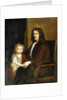 Portrait of Thomas Rowe and His Son, Seated Three-Quarter Length, the Former in a Brown Gown, the Latter in a Brown Dress and Wrap by John Riley