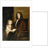 Portrait of Thomas Rowe and His Son, Seated Three-Quarter Length, the Former in a Brown Gown, the Latter in a Brown Dress and Wrap by John Riley