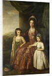 A Group Portrait of Mary, Countess of Darnley and Her Children, Lord Clifton and Lady Mary Bligh, All Full Length by Nathaniel Dance