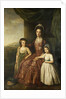 A Group Portrait of Mary, Countess of Darnley and Her Children, Lord Clifton and Lady Mary Bligh, All Full Length by Nathaniel Dance