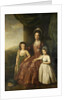 A Group Portrait of Mary, Countess of Darnley and Her Children, Lord Clifton and Lady Mary Bligh, All Full Length by Nathaniel Dance