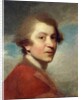 Portrait of the Artist, Head and Shoulders, in a Red Gown of a Doctor of Laws and White Stock - Unfinished by Joshua Reynolds