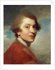 Portrait of the Artist, Head and Shoulders, in a Red Gown of a Doctor of Laws and White Stock - Unfinished by Joshua Reynolds