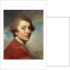 Portrait of the Artist, Head and Shoulders, in a Red Gown of a Doctor of Laws and White Stock - Unfinished by Joshua Reynolds
