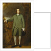 Portrait of George Morewood, Standing Full Length, in a Green Coat, Waistcoat and Breeches, Holding a Hat in His Left Hand, a Cane in His Right by George Romney