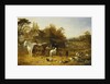 A Farmyard with Horses and Ponies by John Frederick Herring Snr