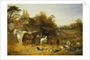 A Farmyard with Horses and Ponies by John Frederick Herring Snr