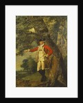 Portrait of Colonel Charles Heathcote, Standing Small Full Length in a Wooded Landscape, in the Uniform of the Thirty-Fifth Foot Regiment by Joseph Wright of Derby