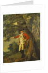Portrait of Colonel Charles Heathcote, Standing Small Full Length in a Wooded Landscape, in the Uniform of the Thirty-Fifth Foot Regiment by Joseph Wright of Derby