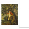 Portrait of Colonel Charles Heathcote, Standing Small Full Length in a Wooded Landscape, in the Uniform of the Thirty-Fifth Foot Regiment by Joseph Wright of Derby