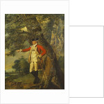 Portrait of Colonel Charles Heathcote, Standing Small Full Length in a Wooded Landscape, in the Uniform of the Thirty-Fifth Foot Regiment by Joseph Wright of Derby