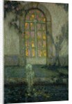 Glass Door onto the Garden; Porte Vitree sur le Jardin by Henri Eugene Augustin Le Sidaner