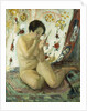 Nude Sat with a Mirror; Nu Assis au Miroir, 1925-1930 by Henri Lebasque