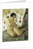 Nude Sat with a Mirror; Nu Assis au Miroir, 1925-1930 by Henri Lebasque