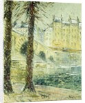 The Pont Marie in the Snow; Le Pont Marie, Effet de Neige, c.1926 by Gustave Loiseau