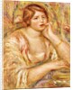 Woman with Hand to her Face; Femme de Face, Accoudee, 1919 by Pierre Auguste Renoir