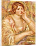 Woman with Hand to her Face; Femme de Face, Accoudee, 1919 by Pierre Auguste Renoir