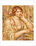 Woman with Hand to her Face; Femme de Face, Accoudee, 1919 by Pierre Auguste Renoir
