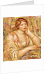 Woman with Hand to her Face; Femme de Face, Accoudee, 1919 by Pierre Auguste Renoir