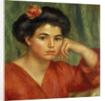 Young Woman with a Rose; Jeune Fille a la Rose, 1907 by Pierre Auguste Renoir