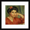 Young Woman with a Rose; Jeune Fille a la Rose, 1907 by Pierre Auguste Renoir
