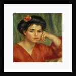 Young Woman with a Rose; Jeune Fille a la Rose, 1907 by Pierre Auguste Renoir