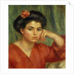 Young Woman with a Rose; Jeune Fille a la Rose, 1907 by Pierre Auguste Renoir