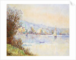 Boats on the Seine; Bateaux sur la Seine by Albert-Charles Lebourg