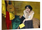 Woman and Guitar; Femme et Guitare, 1913 by Felix Edouard Vallotton