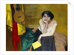 Woman and Guitar; Femme et Guitare, 1913 by Felix Edouard Vallotton