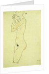 Standing Nude; Stehender Akt, 1913 by Egon Schiele