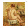 Seated Female Nude, View from behind; Femme nue assise, vue de dos, 1917 by Pierre Auguste Renoir