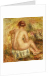 Seated Female Nude, View from behind; Femme nue assise, vue de dos, 1917 by Pierre Auguste Renoir