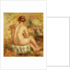 Seated Female Nude, View from behind; Femme nue assise, vue de dos, 1917 by Pierre Auguste Renoir