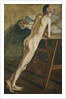 Nude Boy Standing; Stehender Knabenakt by Christian Rohlfs