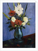 Vase of Flowers with Gladiola and Dahlias; Blumenvase mit Gladiolen und Dahlien by Oskar Schlemmer