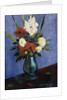 Vase of Flowers with Gladiola and Dahlias; Blumenvase mit Gladiolen und Dahlien by Oskar Schlemmer