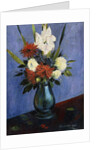 Vase of Flowers with Gladiola and Dahlias; Blumenvase mit Gladiolen und Dahlien by Oskar Schlemmer