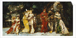 Characters on a Deck with Faust and Mephisto; Personnages sur une Terrasse avec Fauste et Mephisto, c.1875-1880 by Adolphe Joseph Thomas Monticelli