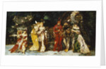 Characters on a Deck with Faust and Mephisto; Personnages sur une Terrasse avec Fauste et Mephisto, c.1875-1880 by Adolphe Joseph Thomas Monticelli