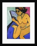 Seated Nude with Fan; Sitzender Akt Mit Facher, 1910-11 by Ernst Ludwig Kirchner