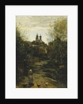Semur, The Way to Church; Semur, Le Chemin de l'Eglise, c. 1855-1860 and 1872-1873 by Jean Baptiste Camille Corot