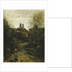 Semur, The Way to Church; Semur, Le Chemin de l'Eglise, c. 1855-1860 and 1872-1873 by Jean Baptiste Camille Corot