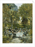Washers on the Bank of the River; Laveuses au Bord de la Riviere, c.1877-1881 by Eugene Louis Boudin