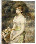 Young Girl Carrying a Basket of Flowers; Jeune Fille Portant une Corbeille de Fleurs, 1888 by Pierre Auguste Renoir