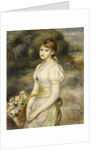 Young Girl Carrying a Basket of Flowers; Jeune Fille Portant une Corbeille de Fleurs, 1888 by Pierre Auguste Renoir