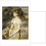 Young Girl Carrying a Basket of Flowers; Jeune Fille Portant une Corbeille de Fleurs, 1888 by Pierre Auguste Renoir