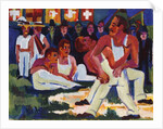 Wrestler; by Ernst Ludwig Kirchner