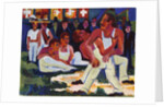 Wrestler; by Ernst Ludwig Kirchner
